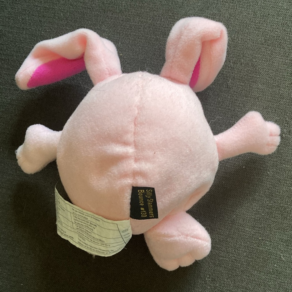 Vintage Plush Bean Bag Silly Slammers Bounce #130 Bunny - Picture 4 of 7
